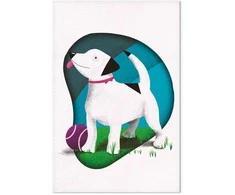Artgeist Paveikslas - Dog and Ball (1 Part) Vertical