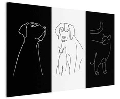 Artgeist Paveikslas - Domestic Animals (3 Parts)