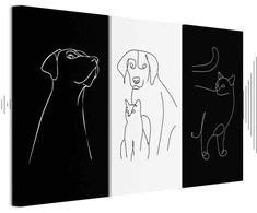 Artgeist Paveikslas - Domestic Animals (3 Parts)