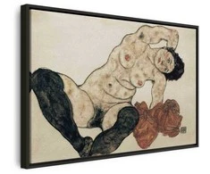 Artgeist Paveikslas - Egon Schiele – Liegender Akt mit gelbem Handtuch