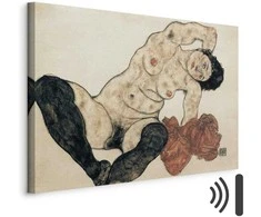 Artgeist Paveikslas - Egon Schiele – Liegender Akt mit gelbem Handtuch