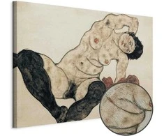 Artgeist Paveikslas - Egon Schiele – Liegender Akt mit gelbem Handtuch