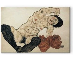 Artgeist Paveikslas - Egon Schiele – Liegender Akt mit gelbem Handtuch