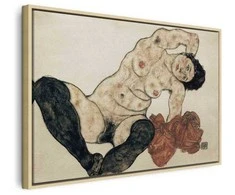Artgeist Paveikslas - Egon Schiele – Liegender Akt mit gelbem Handtuch