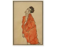 Artgeist Paveikslas - Egon Schiele – Self-Portrait (Man in Oranžinis Jacket)