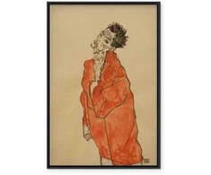 Artgeist Paveikslas - Egon Schiele – Self-Portrait (Man in Oranžinis Jacket)