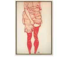 Artgeist Paveikslas - Egon Schiele – Standing Woman in Raudona