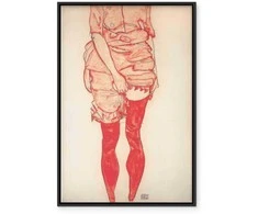 Artgeist Paveikslas - Egon Schiele – Standing Woman in Raudona