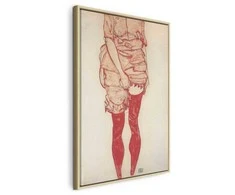 Artgeist Paveikslas - Egon Schiele – Standing Woman in Raudona