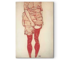 Artgeist Paveikslas - Egon Schiele – Standing Woman in Raudona