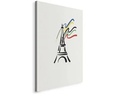 Artgeist Paveikslas - Eiffel Tower and Colorful Ribbons