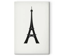 Artgeist Paveikslas - Eiffel Tower Simple Graphics in Juodas and Baltas