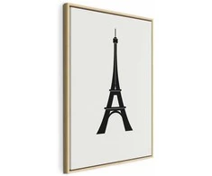 Artgeist Paveikslas - Eiffel Tower Simple Graphics in Juodas and Baltas
