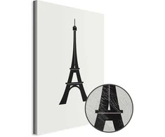 Artgeist Paveikslas - Eiffel Tower Simple Graphics in Juodas and Baltas