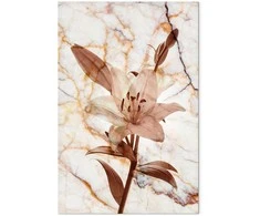 Artgeist Paveikslas - Elegance of a Flower (1-part) - Delicate Lily on Marble in Sepia