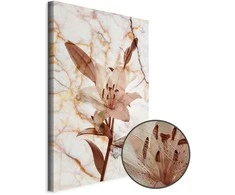 Artgeist Paveikslas - Elegance of a Flower (1-part) - Delicate Lily on Marble in Sepia