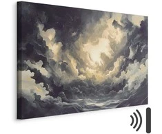 Artgeist Paveikslas - Epic Light Play: The Sun Battling for Dominance Over the Clouds