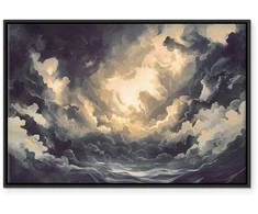 Artgeist Paveikslas - Epic Light Play: The Sun Battling for Dominance Over the Clouds