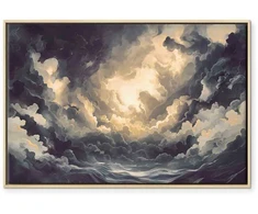 Artgeist Paveikslas - Epic Light Play: The Sun Battling for Dominance Over the Clouds
