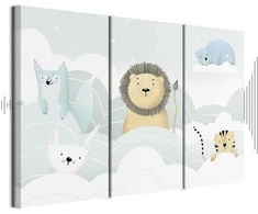 Artgeist Paveikslas - Fairy-Tale Zoo (3 Parts)