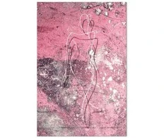 Artgeist Paveikslas - Figure on Rožinė Background (1-part) - Female Silhouette in Marble