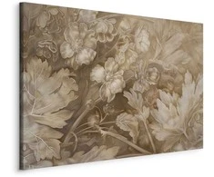 Artgeist Paveikslas - Floral Ornaments Carved in Delicate Sepia and Brown Shades