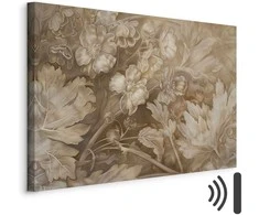 Artgeist Paveikslas - Floral Ornaments Carved in Delicate Sepia and Brown Shades