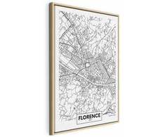 Artgeist Paveikslas - Florence Map (1 Part) Vertical