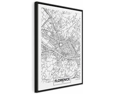Artgeist Paveikslas - Florence Map (1 Part) Vertical