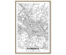 Artgeist Paveikslas - Florence Map (1 Part) Vertical