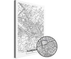 Artgeist Paveikslas - Florence Map (1 Part) Vertical