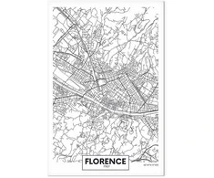 Artgeist Paveikslas - Florence Map (1 Part) Vertical