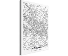 Artgeist Paveikslas - Florence Map (1 Part) Vertical