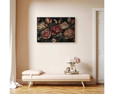 Artgeist Paveikslas - Flowers on a turquoise background