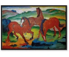 Artgeist Paveikslas - Franz Marc – The Raudona Horses (Grazing Horses IV)