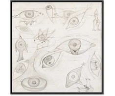 Artgeist Paveikslas - Frida Kahlo – Drawing of Eyes