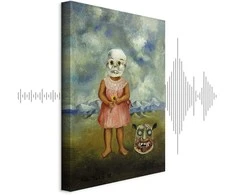 Artgeist Paveikslas - Frida Kahlo – Girl with Death Mask (She Plays Alone)