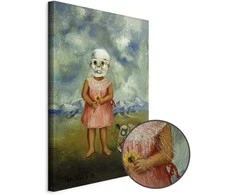 Artgeist Paveikslas - Frida Kahlo – Girl with Death Mask (She Plays Alone)