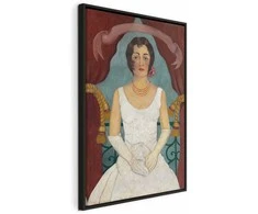 Artgeist Paveikslas - Frida Kahlo – Portrait of a Lady in Baltas