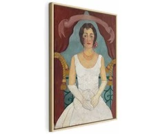Artgeist Paveikslas - Frida Kahlo – Portrait of a Lady in Baltas