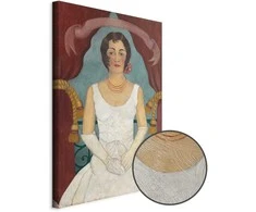 Artgeist Paveikslas - Frida Kahlo – Portrait of a Lady in Baltas