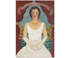 Artgeist Paveikslas - Frida Kahlo – Portrait of a Lady in Baltas
