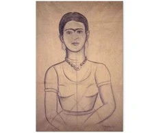 Artgeist Paveikslas - Frida Kahlo – Self-Portrait, 1929 (charcoal drawing)