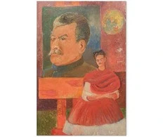 Artgeist Paveikslas - Frida Kahlo – Self-Portrait with Stalin