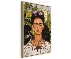 Artgeist Paveikslas - Frida Kahlo – Self-Portrait with Thorn Necklace and Hummingbird