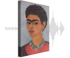 Artgeist Paveikslas - Frida Kahlo – Self-Portrait with Skirtas garbanotiems plaukams Hair
