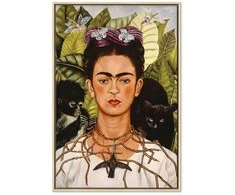 Artgeist Paveikslas - Frida Kahlo – Self-Portrait with Thorn Necklace and Hummingbird