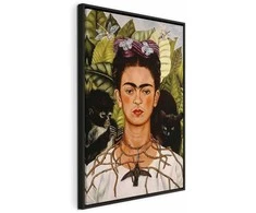 Artgeist Paveikslas - Frida Kahlo – Self-Portrait with Thorn Necklace and Hummingbird
