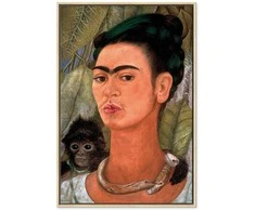 Artgeist Paveikslas - Frida Kahlo – Self-Portrait with Monkey