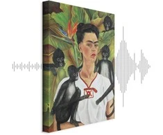 Artgeist Paveikslas - Frida Kahlo – Self-Portrait with Monkeys